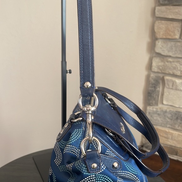 Coach Ashley Dotted OP ART North South Satchel Shoulder Bag - Picture 7 of 14
